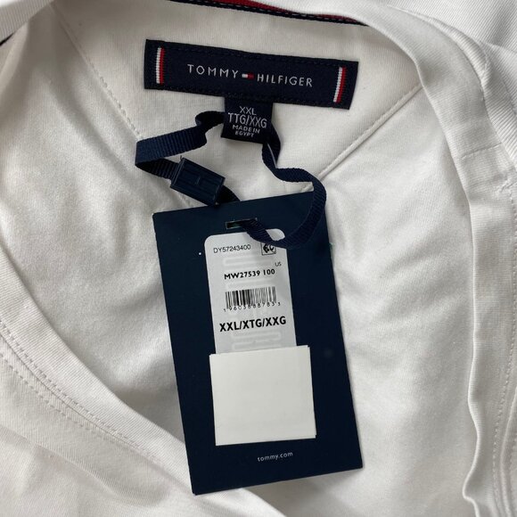 Tommy Hilfiger White Classic Short Sleeve T-Shirt | Size XXL - Picture 3 of 4